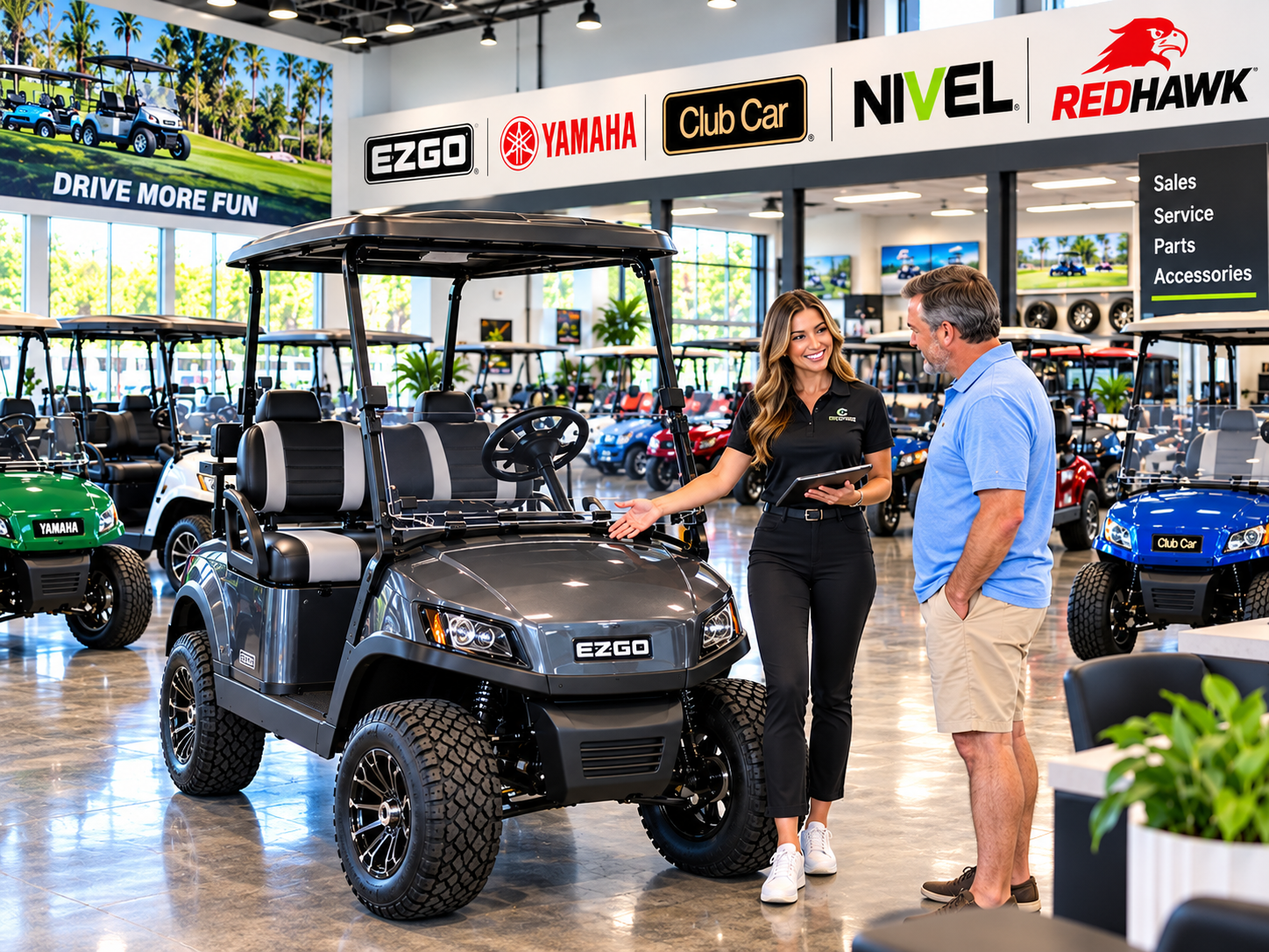 Club Car golf car for sale at a dealership